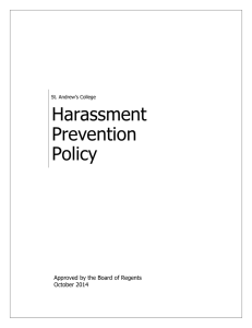 Harassment Prevention Policy