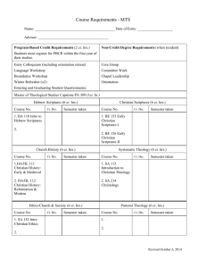 Course Requirements - MTS