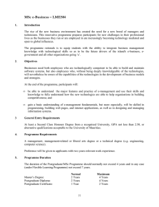 MSc e-Business – LME504