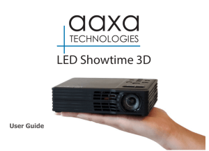 aaxa LED Showtime 3D TECHNOLOGIES User Guide