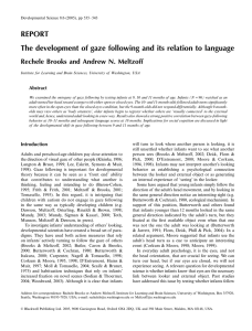 REPORT The development of gaze following and its relation to language