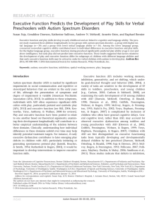RESEARCH ARTICLE Preschoolers with Autism Spectrum Disorders