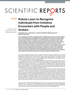 Robots Learn to Recognize Individuals from Imitative Encounters with People and Avatars