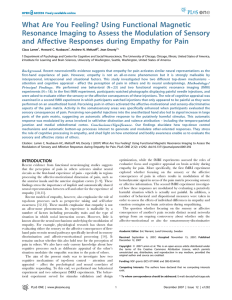 What Are You Feeling? Using Functional Magnetic
