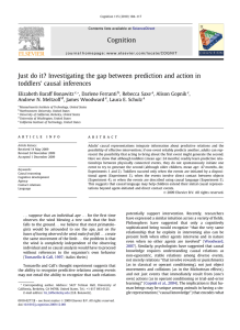 Just do it? Investigating the gap between prediction and action... toddlers’ causal inferences