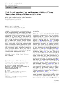 Early Social, Imitation, Play, and Language Abilities of Young