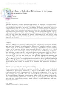 The Brain Basis of Individual Differences in Language Comprehension Abilities