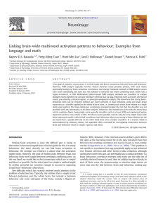 Linking brain-wide multivoxel activation patterns to behaviour: Examples from ⁎