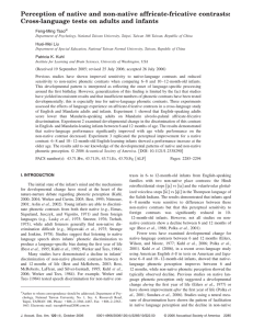 Perception of native and non-native affricate-fricative contrasts: