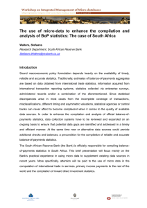 The  use  of  micro-data  to ... analysis of BoP statistics: The case of South Africa