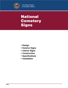 National Cemetery Signs •	Design