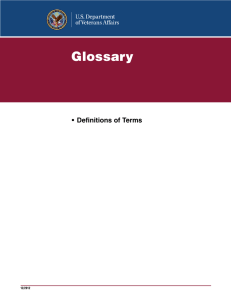 Glossary •	Definitions	of	Terms 12/2012