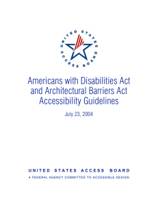 Americans with Disabilities Act and Architectural Barriers Act Accessibility Guidelines