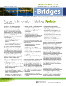 Academic Innovation Initiatives Update