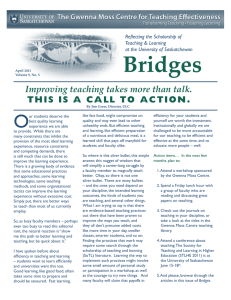 Bridges O Improving teaching takes more than talk.