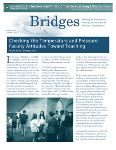 Bridges I Checking the Temperature and Pressure: Faculty Attitudes Toward Teaching