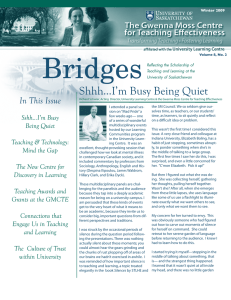 Bridges Shhh…I’m Busy Being Quiet In This Issue