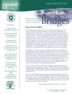 February 2005  Vol.3  No.2 News from the GMTLC Preserving and