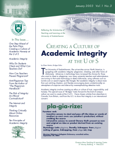 Academic Integrity C  REATING