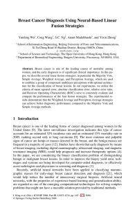 Breast Cancer Diagnosis Using Neural-Based Linear Fusion Strategies Yunfeng Wu , Cong Wang