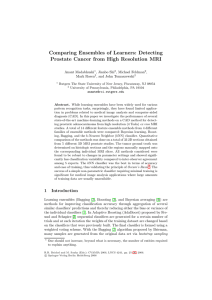 Comparing Ensembles of Learners: Detecting Prostate Cancer from High Resolution MRI
