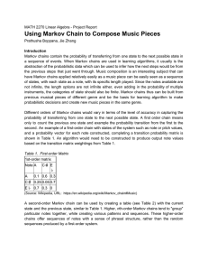 Using Markov Chain to Compose Music Pieces 