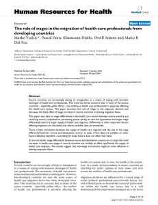 Human Resources for Health developing countries