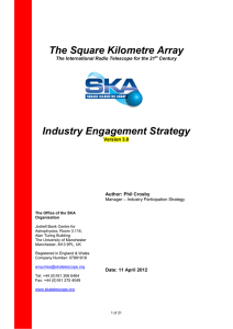 The Square Kilometre Array Industry Engagement Strategy Century