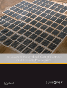 The Drivers of the Levelized Cost of Electricity for Utility-Scale Photovoltaics 2008