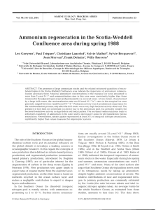 Ammonium regeneration in the Scotia-Weddell Confluence area during spring 1988
