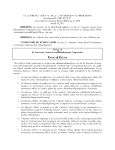 ST. LAWRENCE COUNTY LOCAL DEVELOPMENT CORPORATION Resolution No. MIC-15-03-07