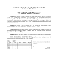 MIC-15-12-16 County Local Development Corporation (the “Corporation”) has established comprehensive WHEREAS,