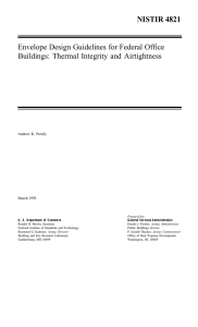 NISTIR 4821 Envelope Design Guidelines for Federal Office Andrew K. Persily