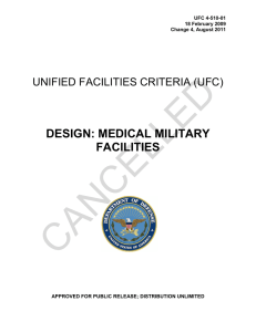 CANCELLED DESIGN: MEDICAL MILITARY FACILITIES