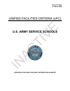 INACTIVE  UNIFIED FACILITIES CRITERIA (UFC) U.S. ARMY SERVICE SCHOOLS