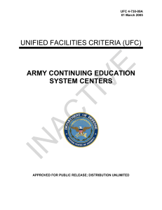 INACTIVE  UNIFIED FACILITIES CRITERIA (UFC) ARMY CONTINUING EDUCATION