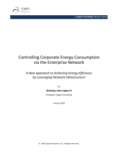 Controlling Corporate Energy Consumption via the Enterprise Network
