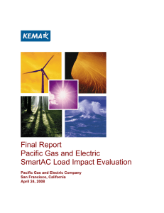 Final Report Pacific Gas and Electric SmartAC Load Impact Evaluation