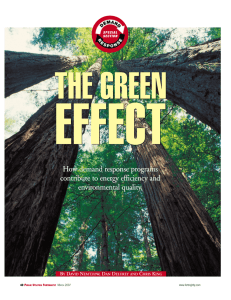 EFFECT THE GREEN How demand response programs contribute to energy efficiency and