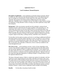 Application Note # 3  Load Curtailment / Demand Response Description of application