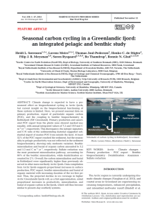 Seasonal carbon cycling in a Greenlandic fjord: FEATURE ARTICLE