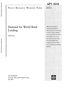 Lending Demand for World Bank 2652