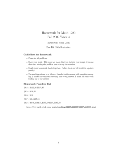 Homework for Math 1220 Fall 2009 Week 4 Instructor: R´ emi Lodh