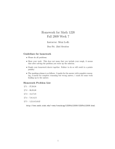 Homework for Math 1220 Fall 2009 Week 7 Instructor: R´ emi Lodh