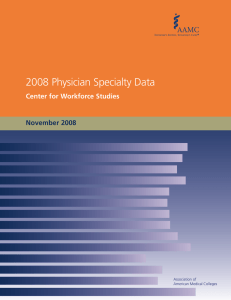 2008 Physician Specialty Data Center for Workforce Studies November 2008 Association of