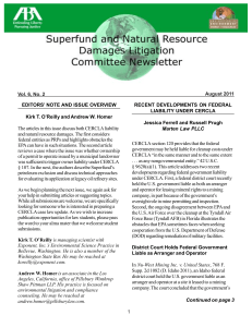 August 2011 Vol. 6, No. 2 RECENT DEVELOPMENTS ON FEDERAL