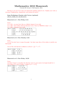 Mathematics 2210 Homework