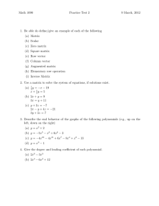 Math 1090 Practice Test 2 9 March, 2012