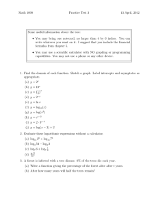 Math 1090 Practice Test 3 13 April, 2012