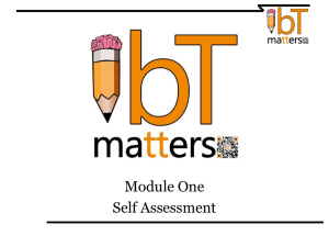 Module One Self Assessment